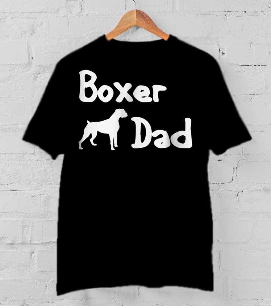Boxer Dad With Boxer Silhouette For Boxer Enthusiasts T-Shirt