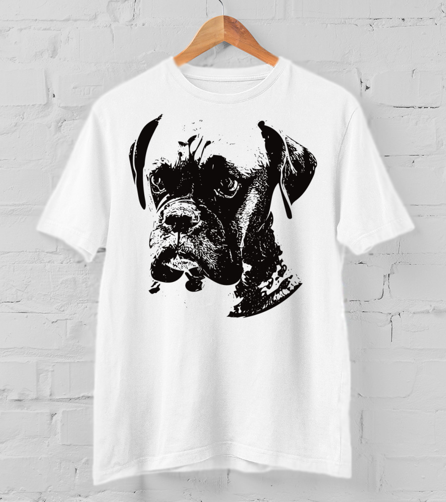 Boxer Dog Face Boxer Mom Or Dad T-Shirt