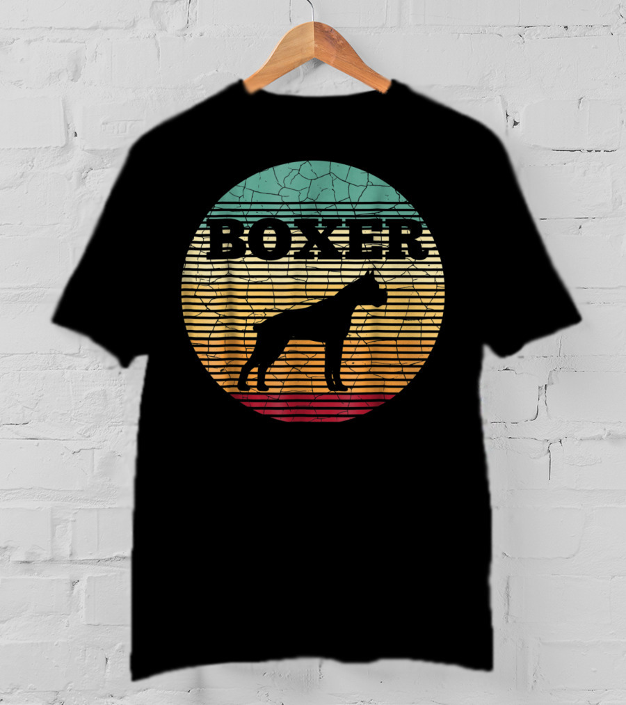 Boxer Dog Vintage Boxer Mom Boxer Dad T-Shirt