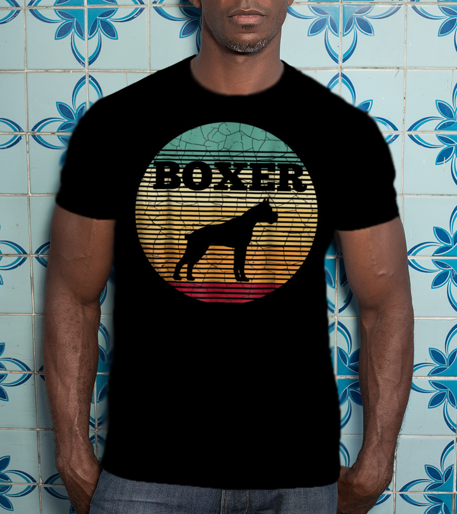 Boxer Dog Vintage Boxer Mom Boxer Dad T-Shirt