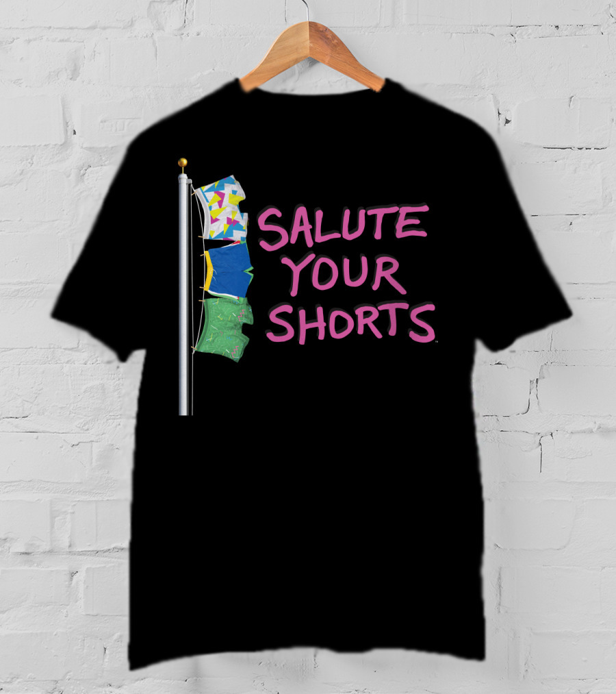 Salute Your Shorts Nickelodeon Flagpole Boxer Shorts Iconic 90s T-Shirt