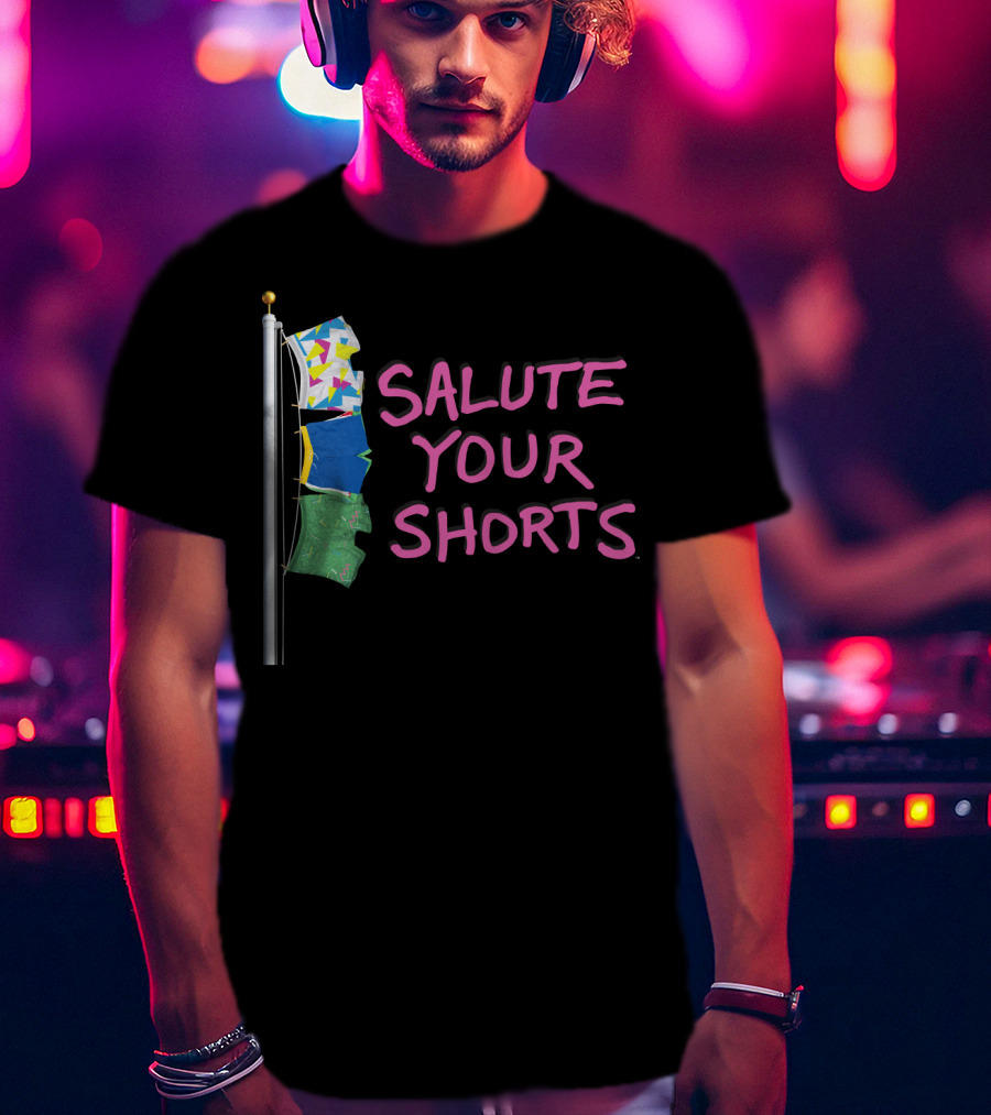 Salute Your Shorts Nickelodeon Flagpole Boxer Shorts Iconic 90s T-Shirt
