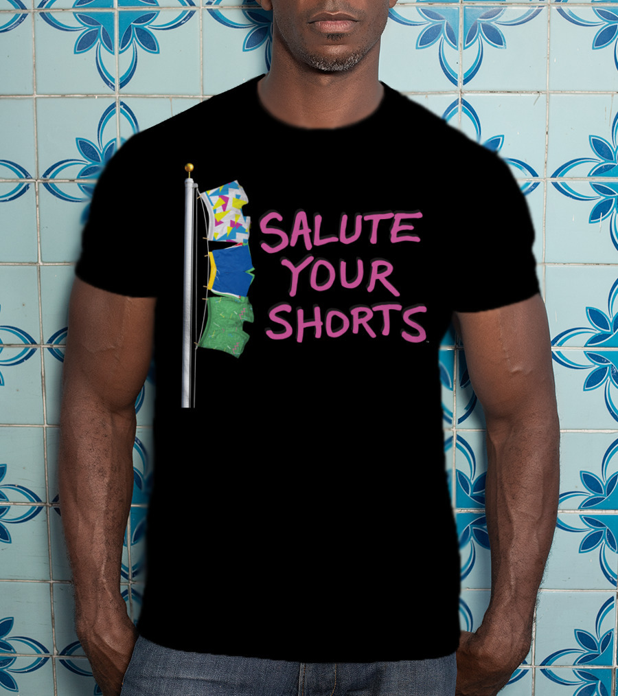 Salute Your Shorts Nickelodeon Flagpole Boxer Shorts Iconic 90s T-Shirt