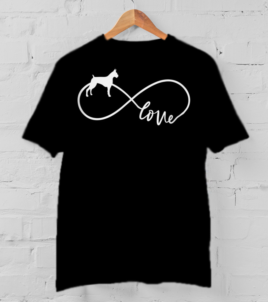 Retro Boxer Infinity Love Proud Mama Perfect Dog T-Shirt