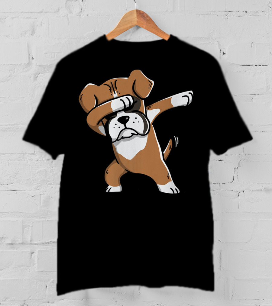 Funny Dabbing Boxer Dog Kids T-Shirt