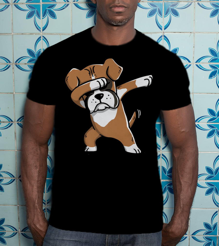 Funny Dabbing Boxer Dog Kids T-Shirt