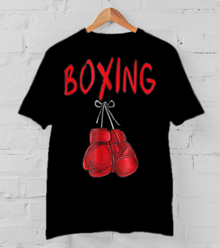 Boxing Red Gloves Training Gym Costume Boxer Iconic Red Gloves T-Shirt