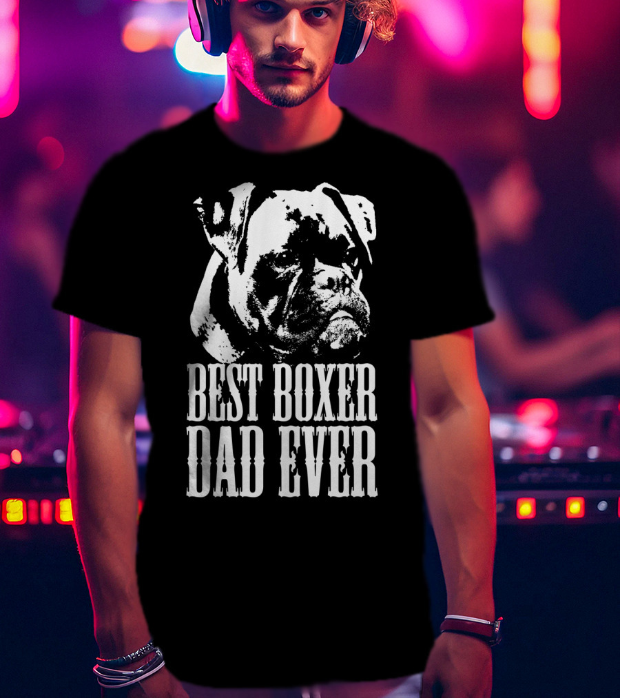 Best Boxer Dad Ever Dog Dad Love Mens T-Shirt