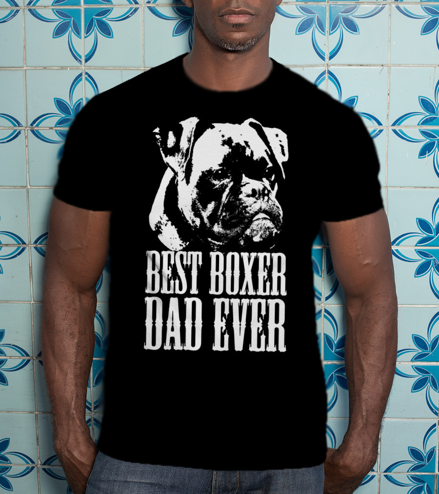 Best Boxer Dad Ever Dog Dad Love Mens T-Shirt