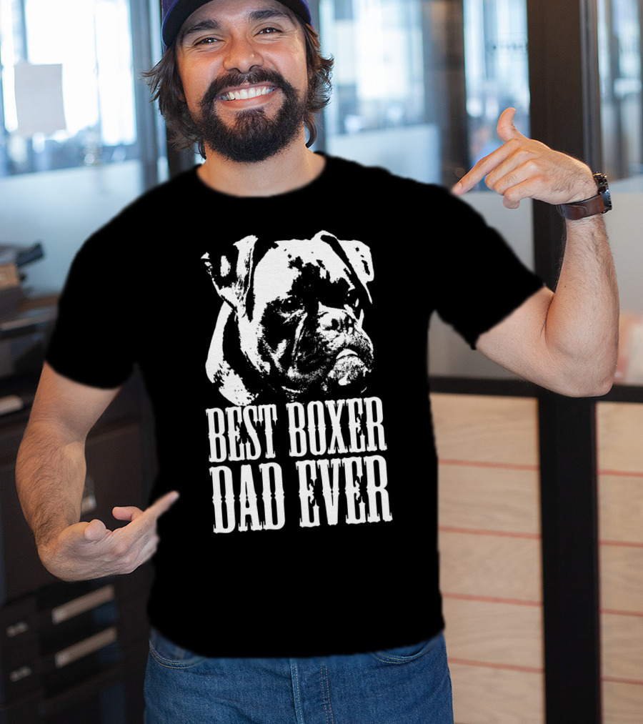 Best Boxer Dad Ever Dog Dad Love Mens T-Shirt