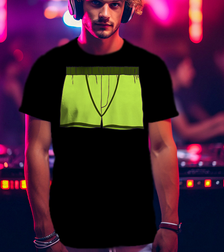 Shane Dawson Sells His Boxer Shorts Pocket Neon Yellow T-Shirt