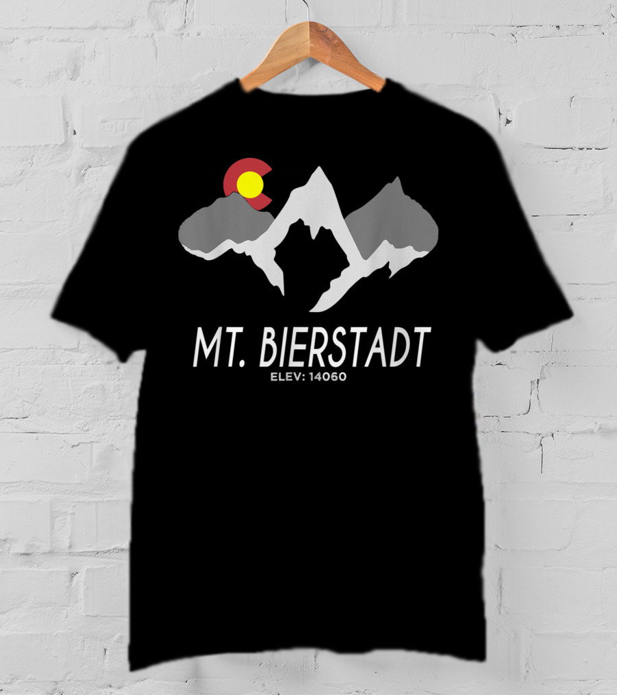 Mt. Bierstadt Elevation 14060 Colorado Mountain Hiking T-Shirt
