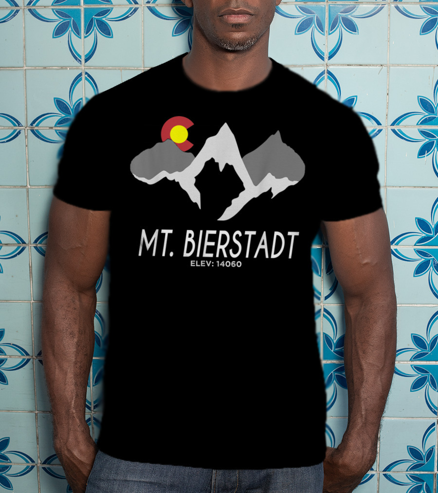 Mt. Bierstadt Elevation 14060 Colorado Mountain Hiking T-Shirt