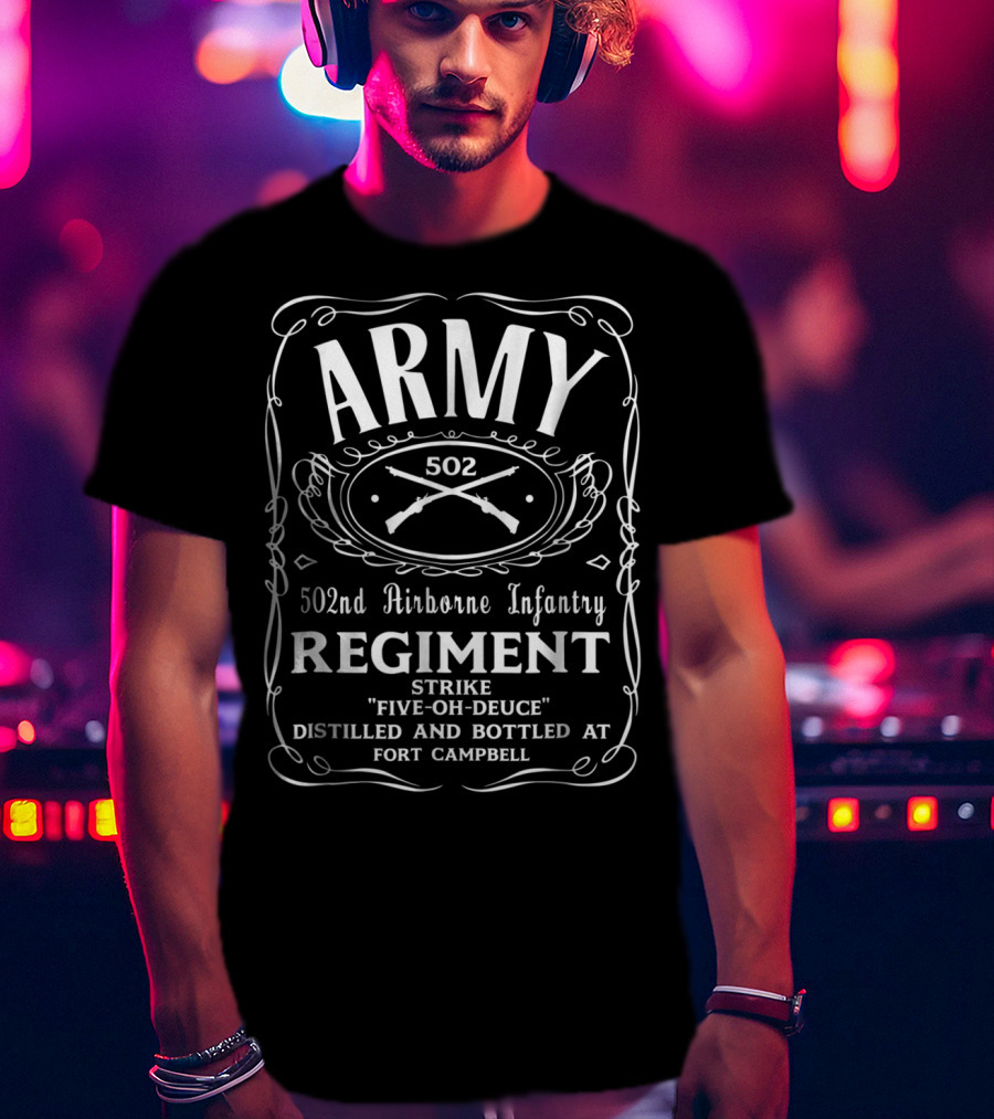 Army 502nd Airborne Infantry Regiment Strike Five-Oh-Deuce Fort Campbell T-Shirt