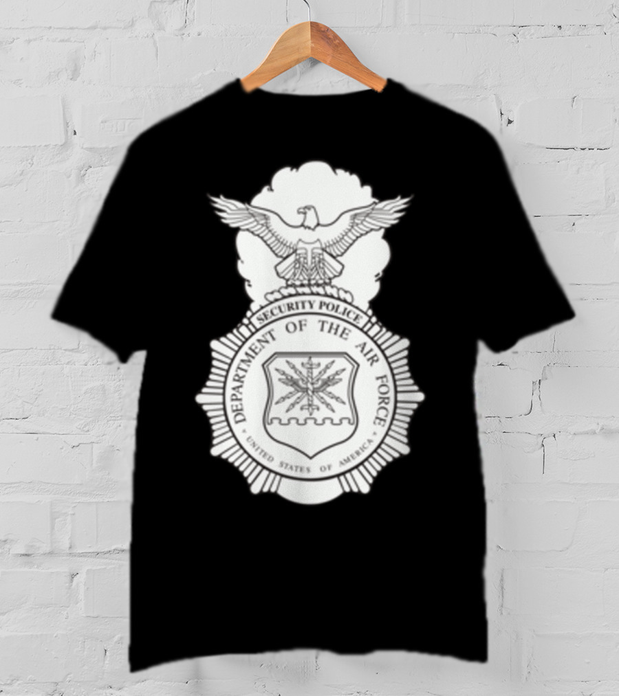 Security Police Department Of The Air Force United States Of America Badge T-Shirt