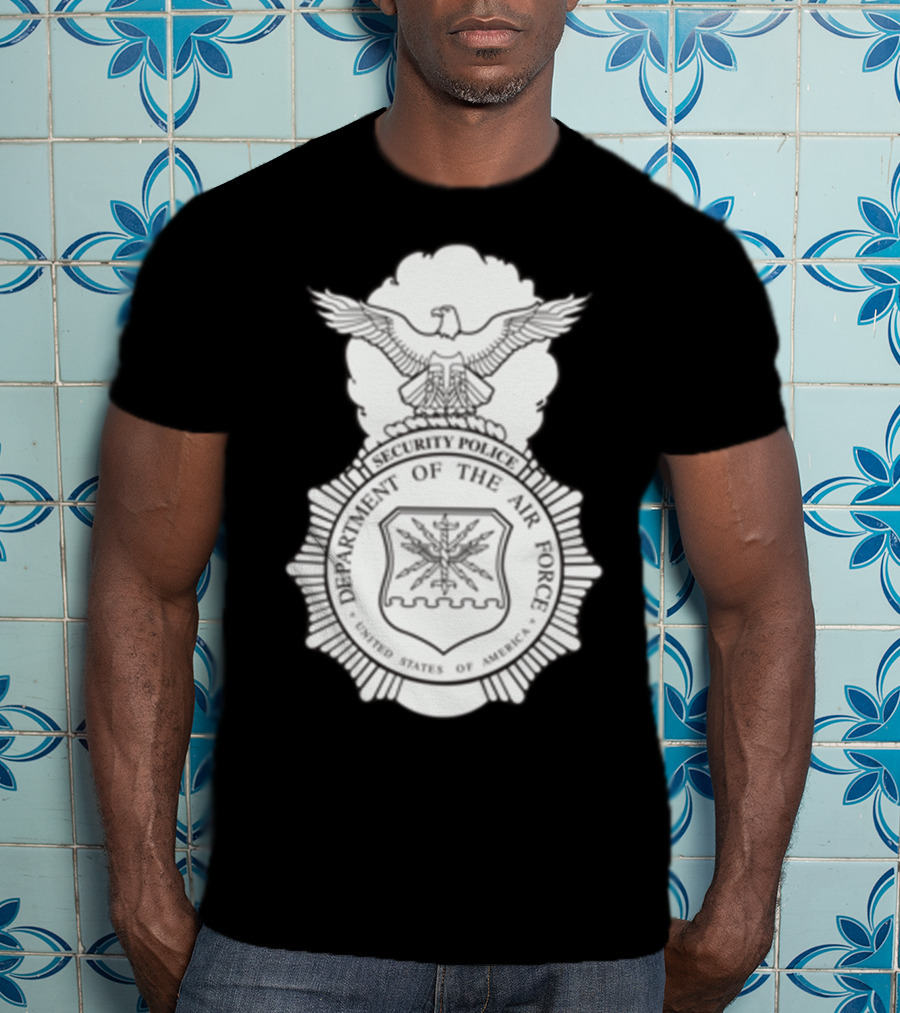 Security Police Department Of The Air Force United States Of America Badge T-Shirt