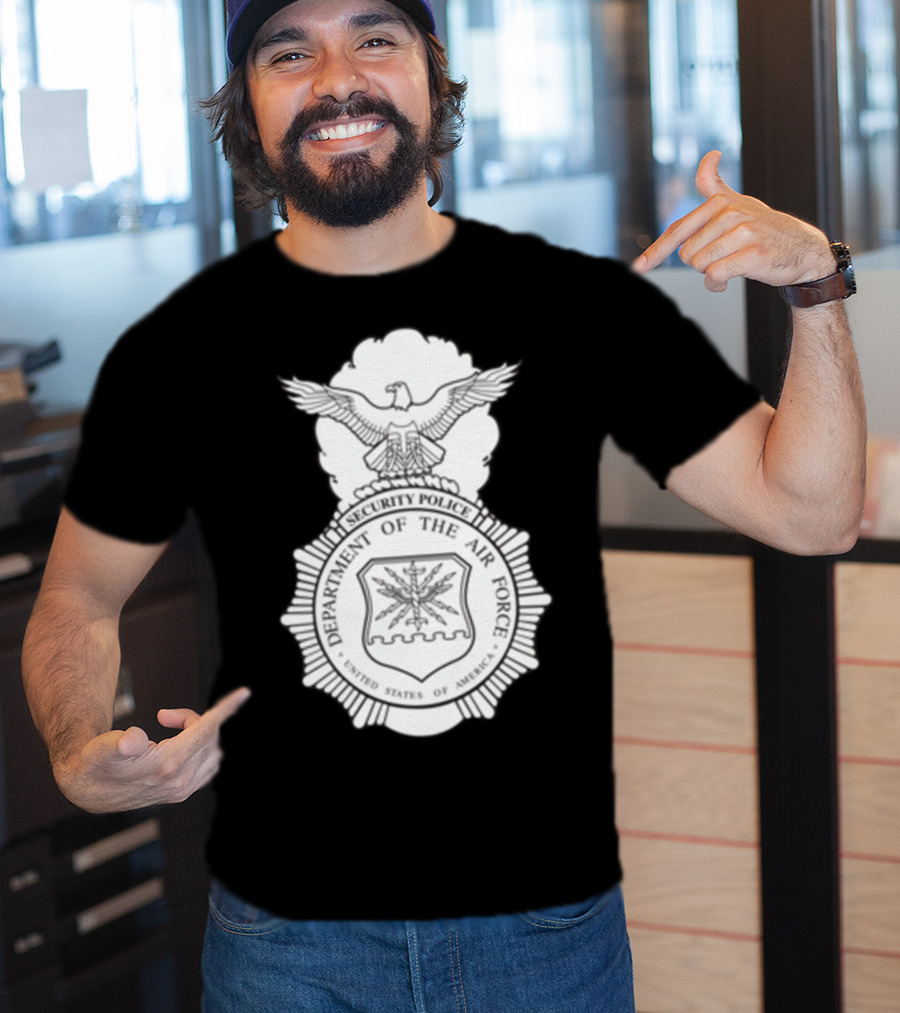 Security Police Department Of The Air Force United States Of America Badge T-Shirt