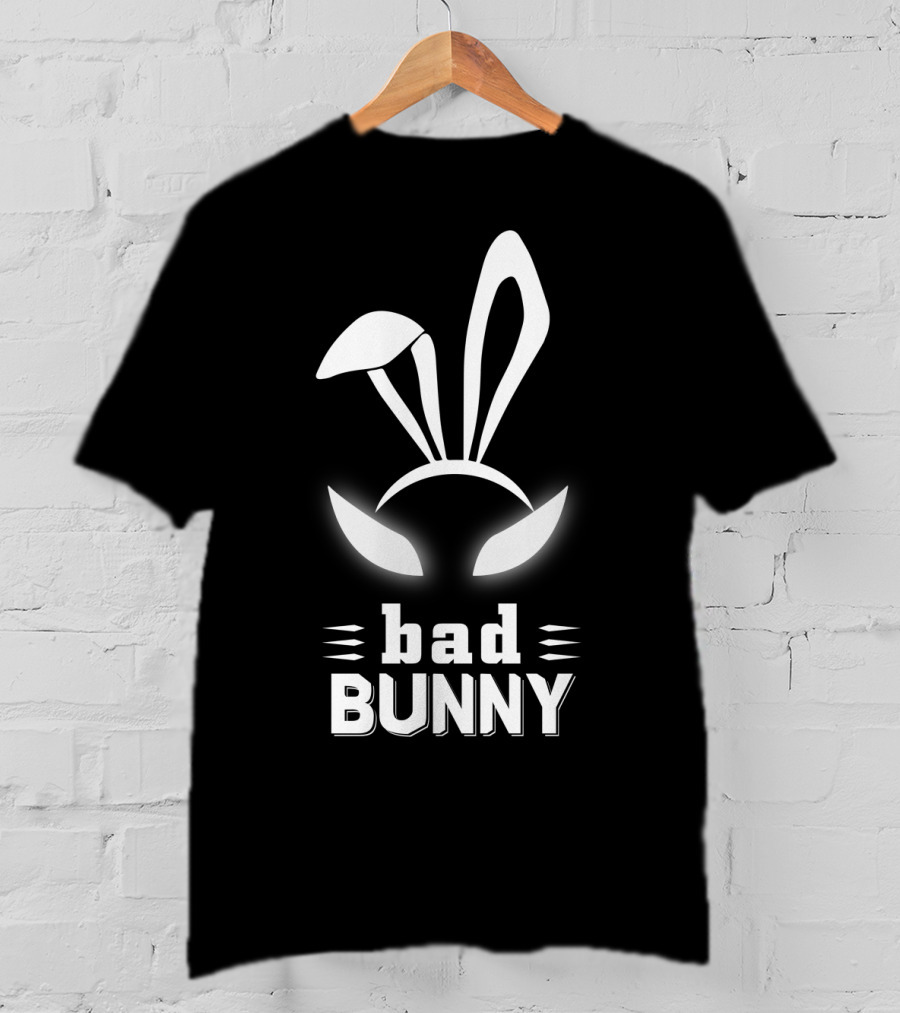 Bad Bunny Custom Cute And Funny Bunny Ears T-Shirt