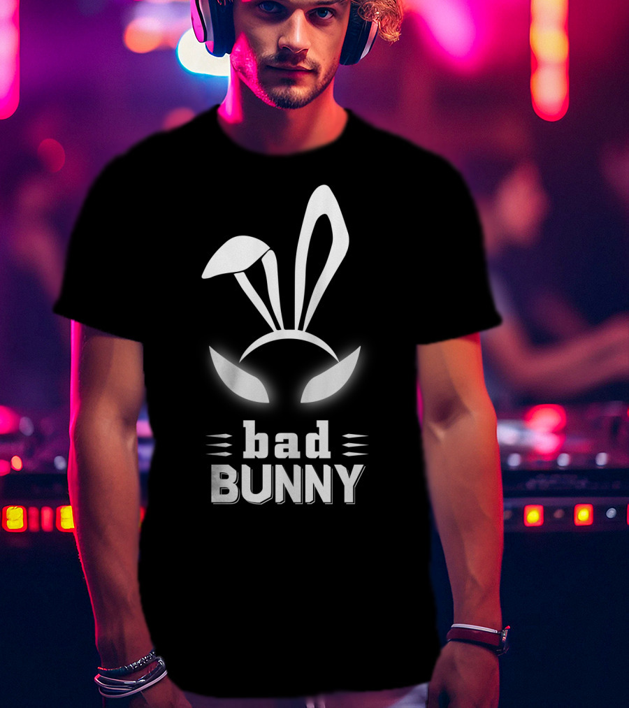 Bad Bunny Custom Cute And Funny Bunny Ears T-Shirt