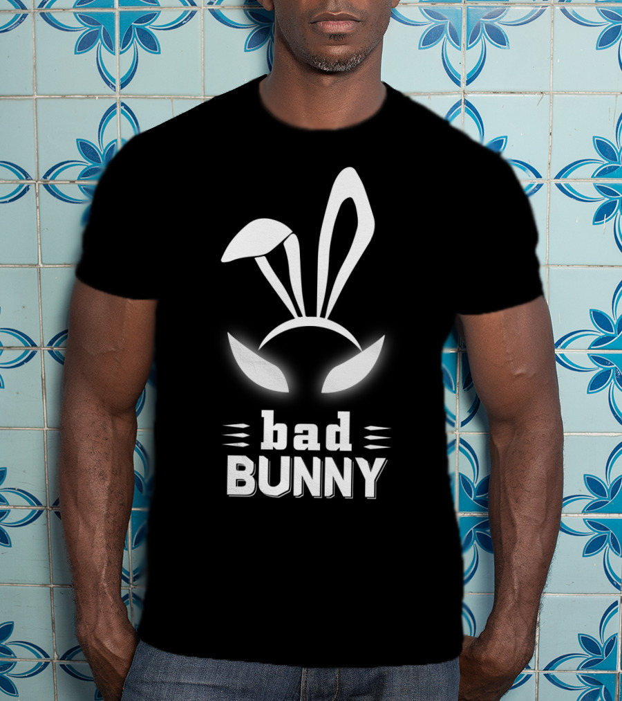 Bad Bunny Custom Cute And Funny Bunny Ears T-Shirt