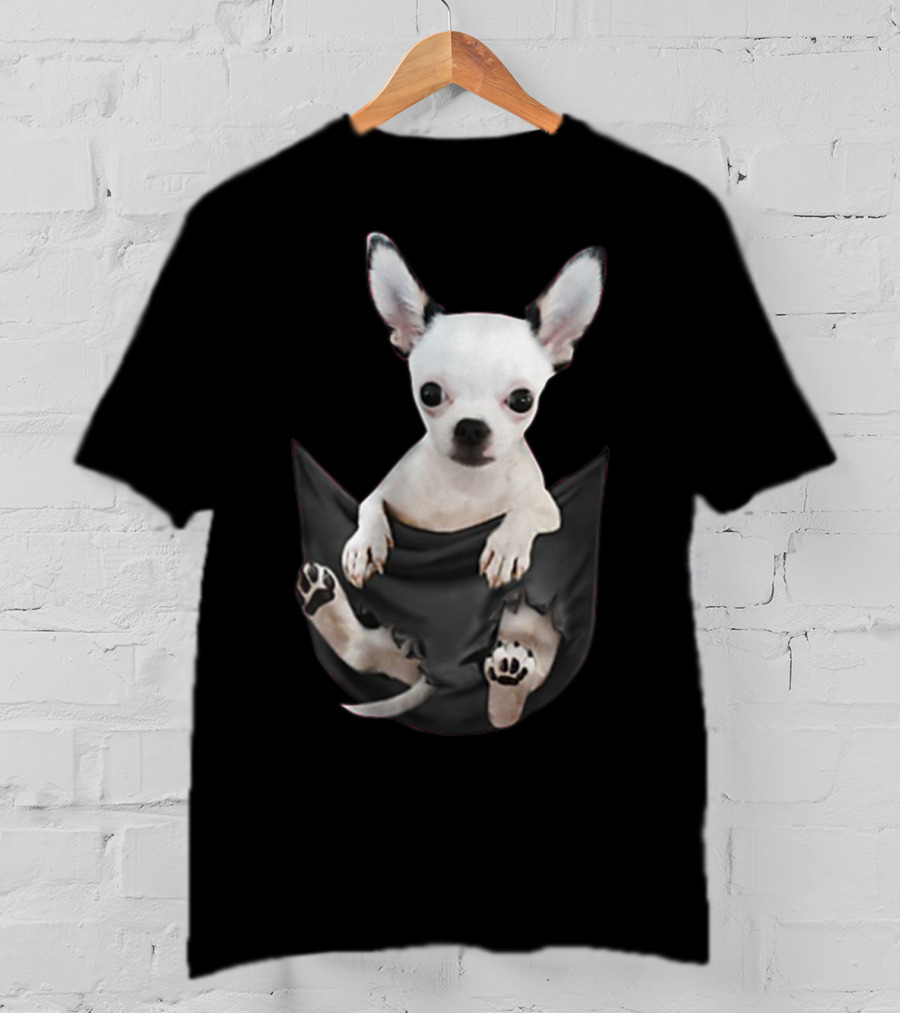 Chihuahua In Pocket For Chihuahua Lovers T-Shirt
