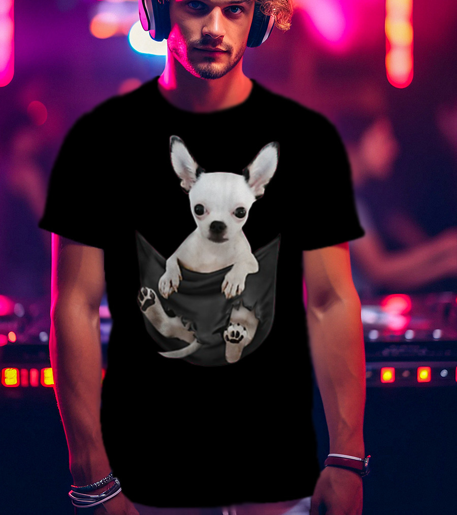 Chihuahua In Pocket For Chihuahua Lovers T-Shirt