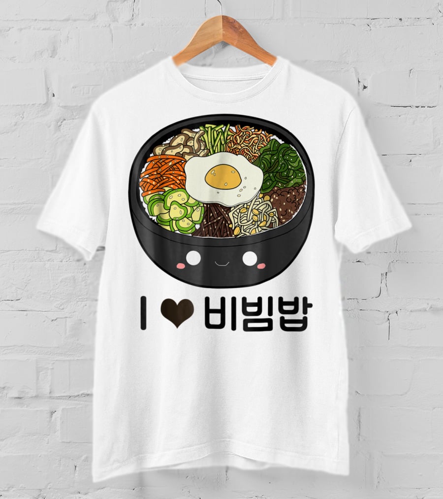 I Love Bibimbap Cute South Korean Food T-Shirt