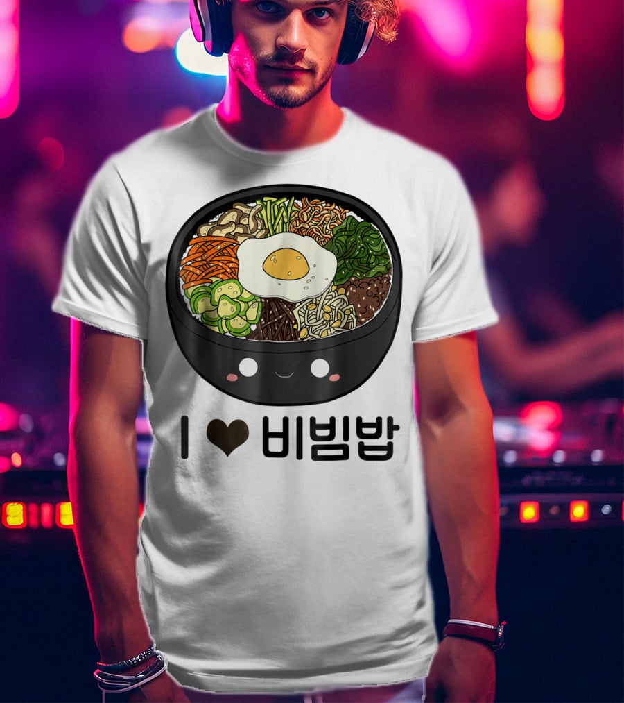I Love Bibimbap Cute South Korean Food T-Shirt