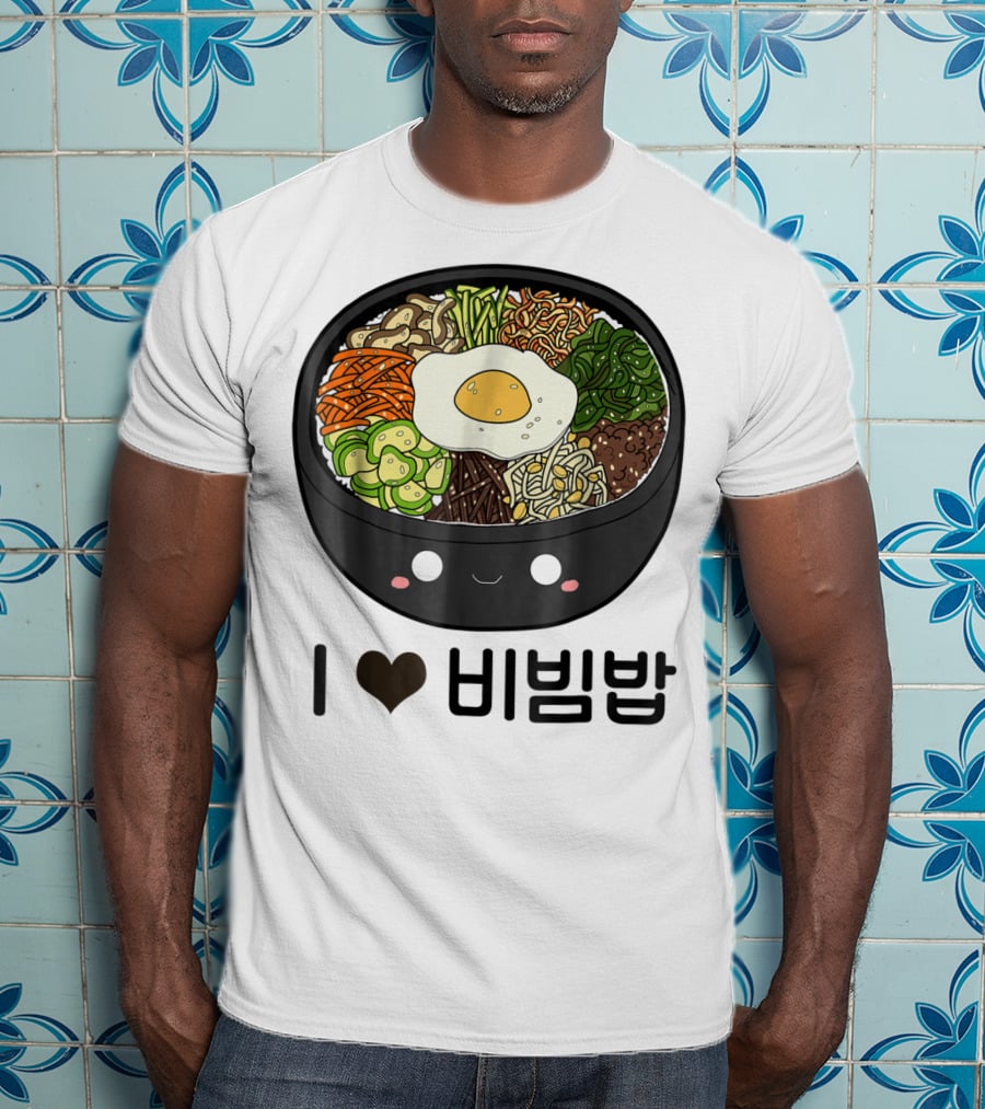 I Love Bibimbap Cute South Korean Food T-Shirt