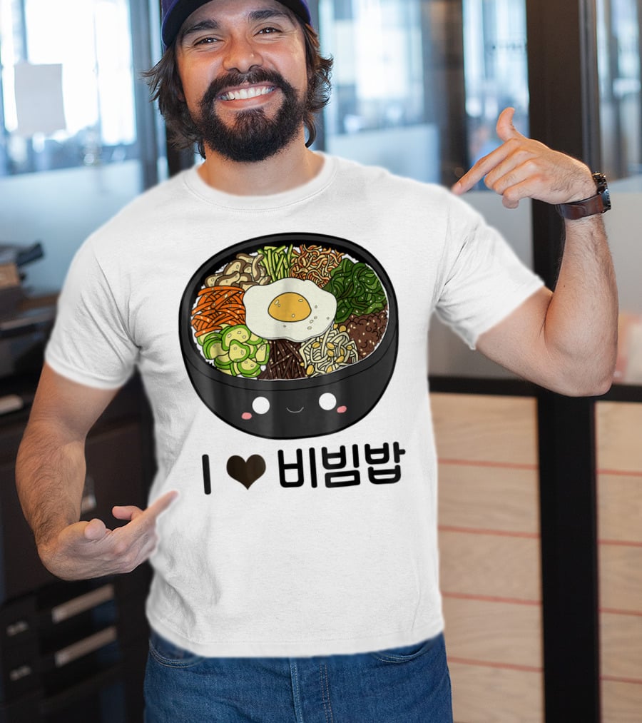 I Love Bibimbap Cute South Korean Food T-Shirt