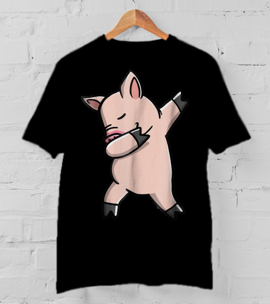 Dabbing Piggy Piglet Youth Gesture T-Shirt