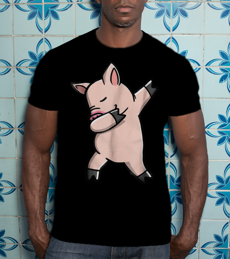 Dabbing Piggy Piglet Youth Gesture T-Shirt
