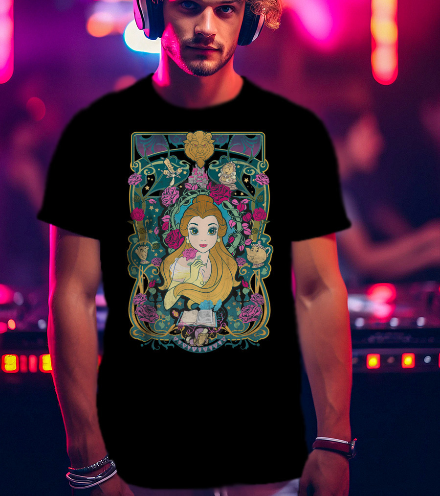 Belle Disney Beauty And The Beast Rose Enchantment T-Shirt