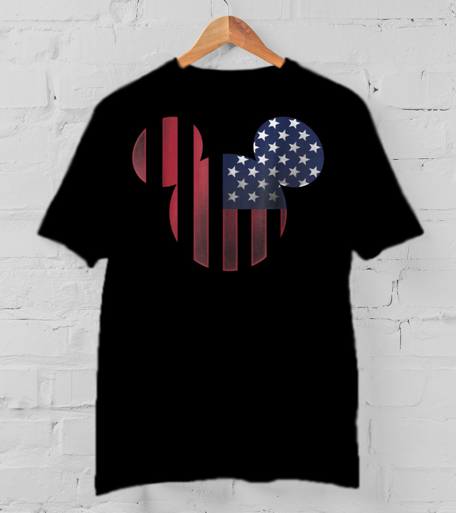 Disney Mickey Mouse Americana Stars And Stripes Ears T-Shirt