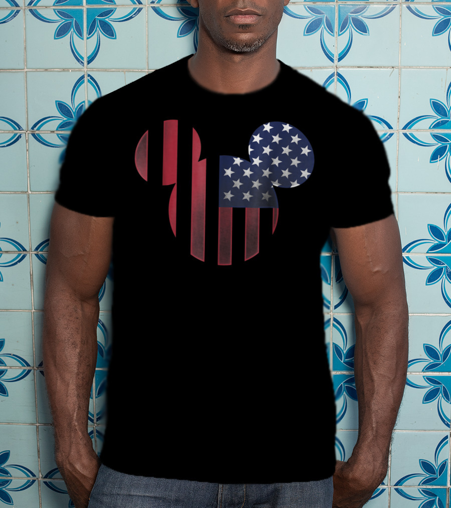 Disney Mickey Mouse Americana Stars And Stripes Ears T-Shirt
