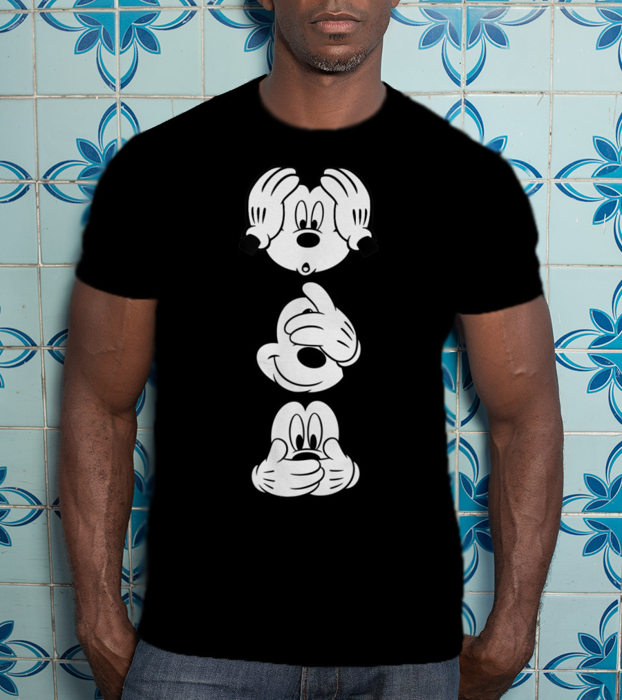 Disney Mickey Mouse Hear No Evil See No Evil Speak No Evil T-Shirt