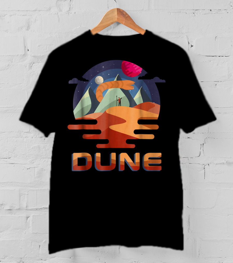 Dune Science Fiction Sci Fi Landscape Arrakis Planets Moon Desert Sand T-Shirt