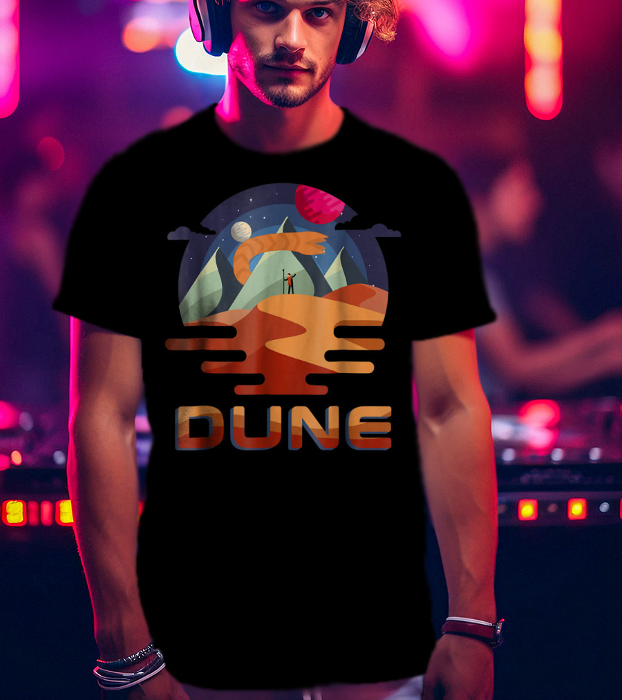 Dune Science Fiction Sci Fi Landscape Arrakis Planets Moon Desert Sand T-Shirt