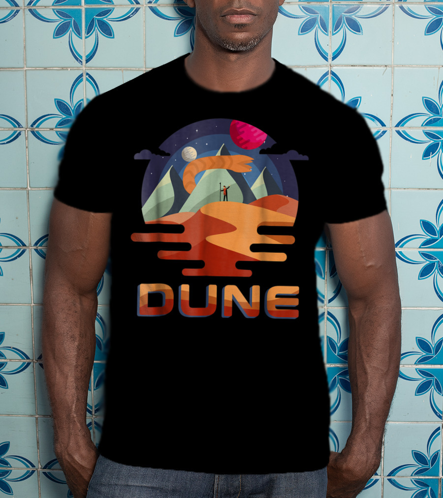 Dune Science Fiction Sci Fi Landscape Arrakis Planets Moon Desert Sand T-Shirt
