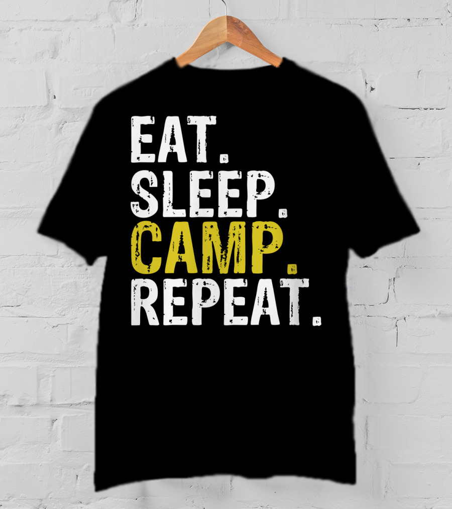 Eat Sleep Camp Repeat Camping T-Shirt