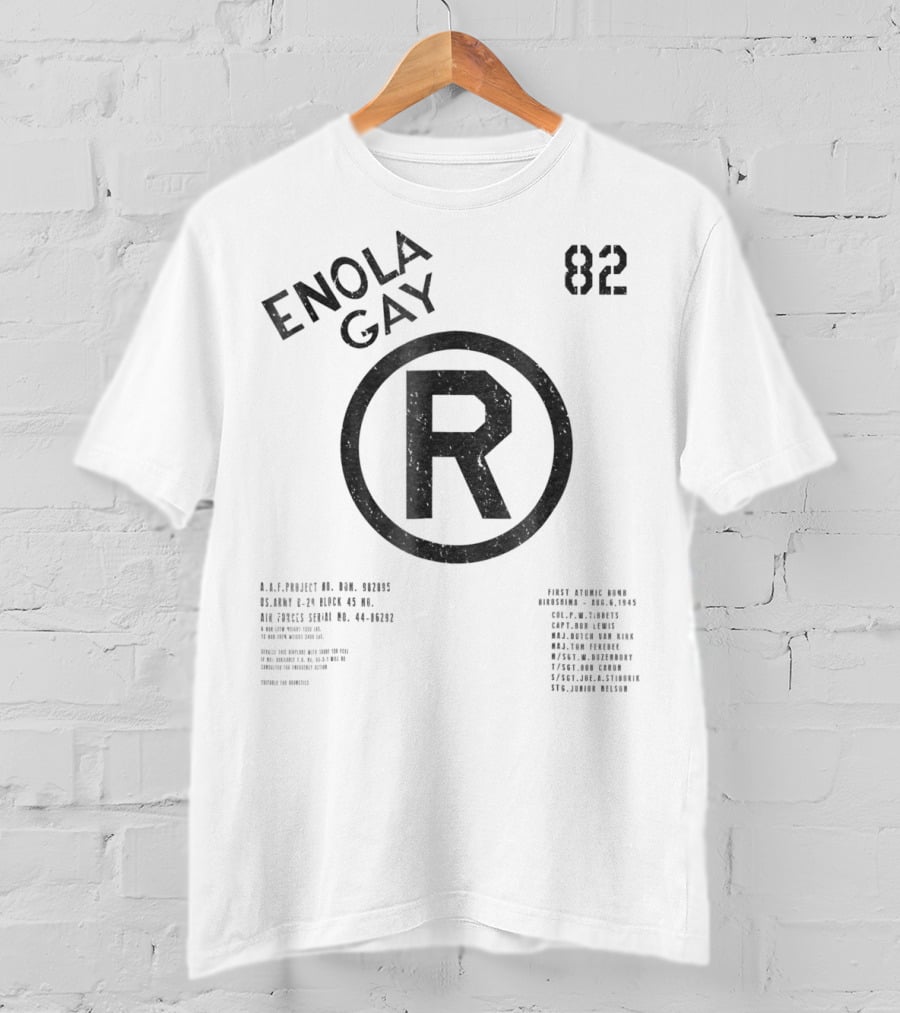 Enola Gay B 29 82 WWII Atomic Bombing Aviation History 1945 U.S. Army Air Forces T-Shirt