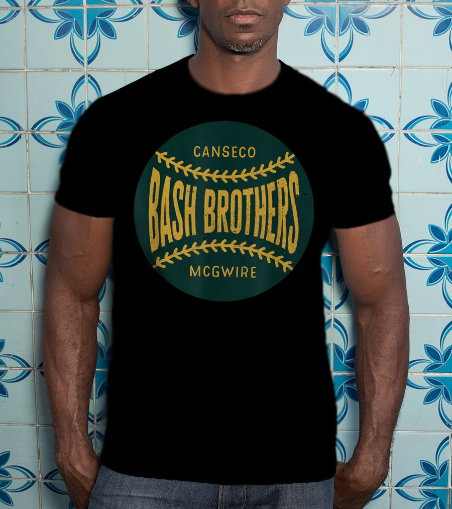 Distressed Vintage Look Bash Brothers Canseco McGwire T-Shirt