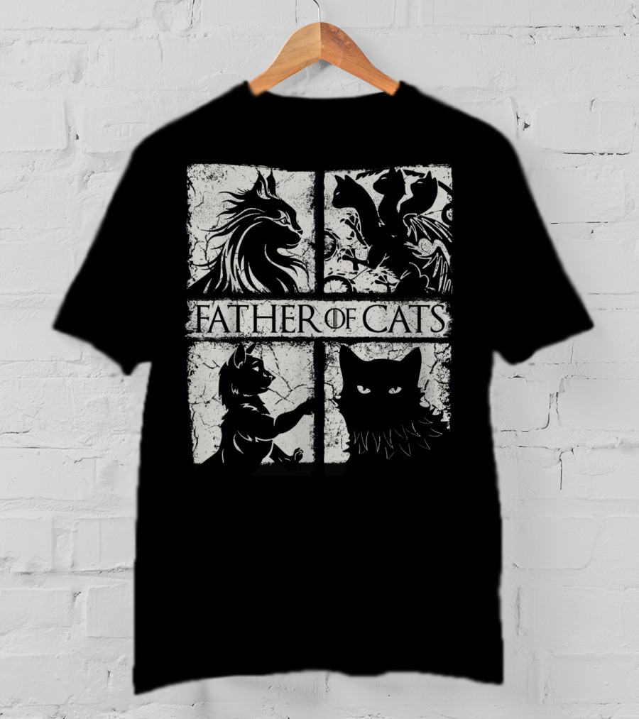 Father Of Cats Mythical And Fierce Cat Lovers T-Shirt