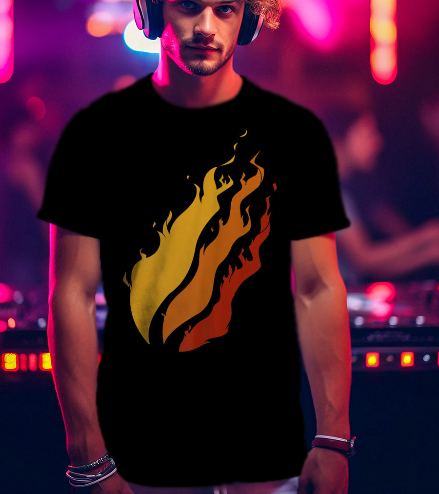 Fire Nation Boys Gaming Playz Streamer Gamer Fiery Flame Elements T-Shirt