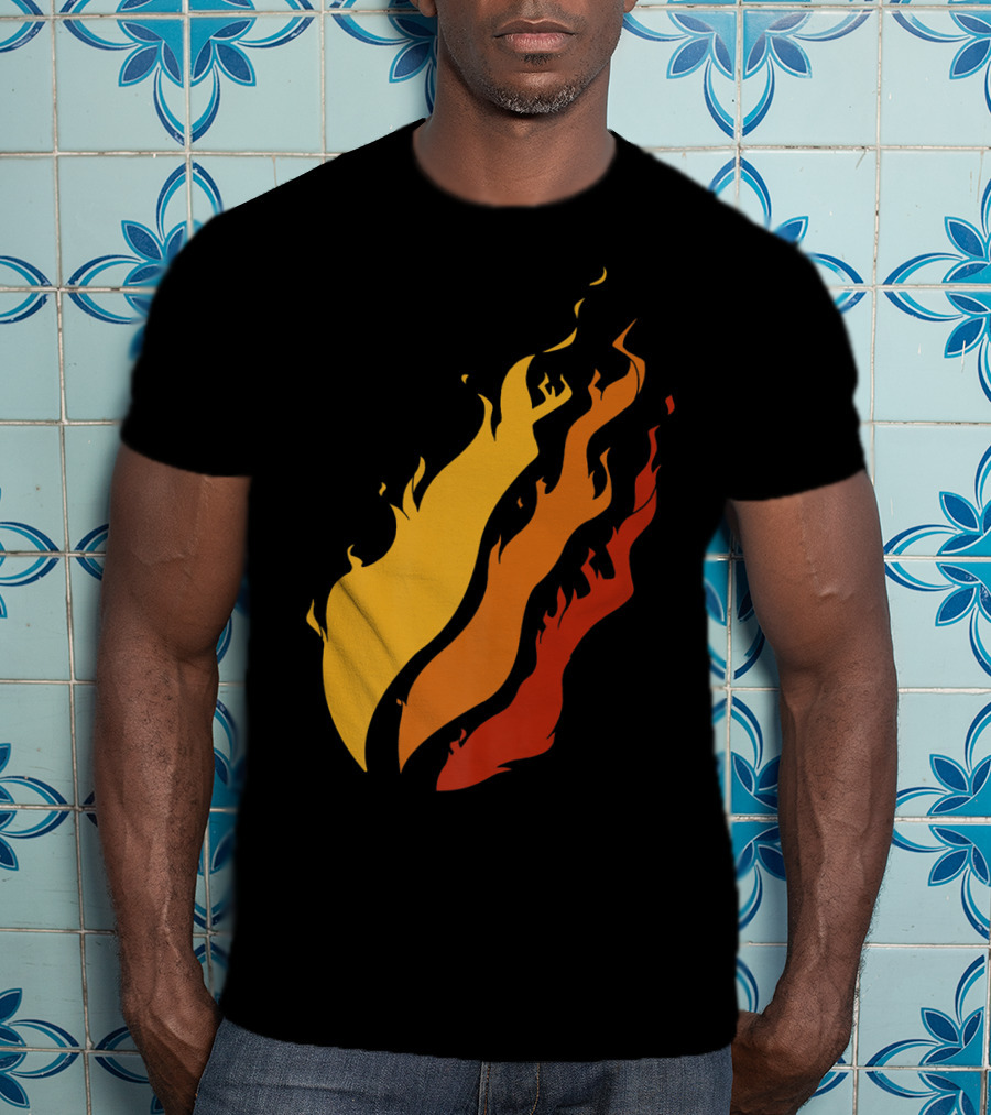 Fire Nation Boys Gaming Playz Streamer Gamer Fiery Flame Elements T-Shirt