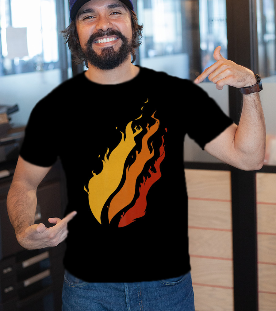 Fire Nation Boys Gaming Playz Streamer Gamer Fiery Flame Elements T-Shirt
