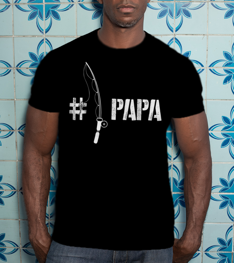 Papa Fishing Funny Fisherman Daddy T-Shirt