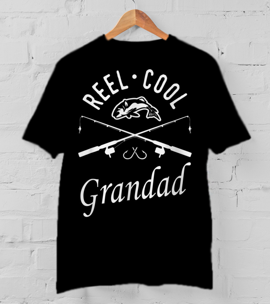 Reel Cool Grandad Fishing Dad Father's Day Bday T-Shirt