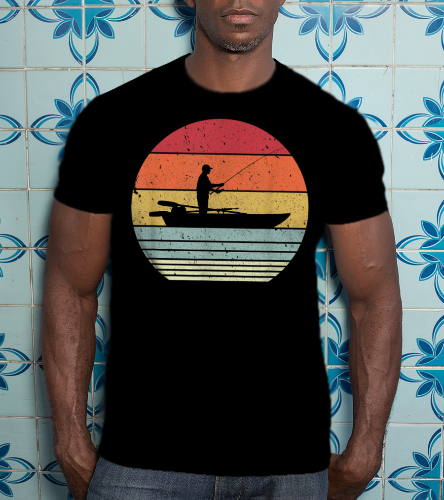 Sunset Fishing Style For Fisherman T-Shirt