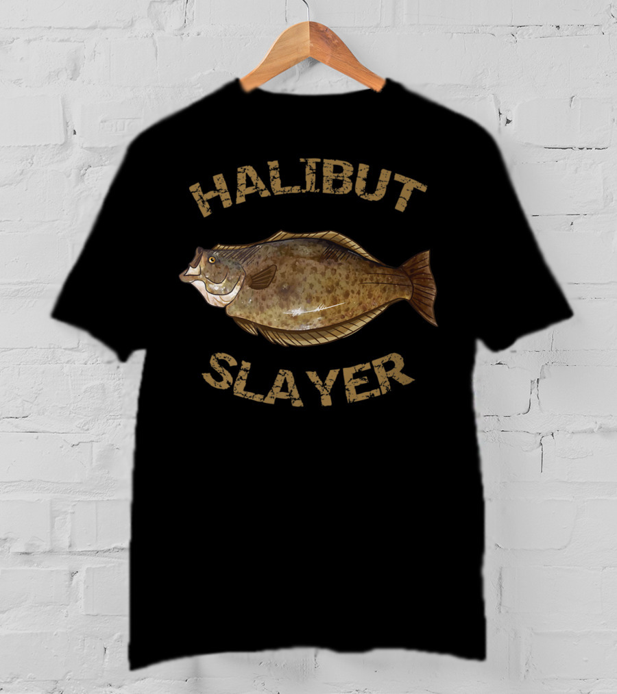 Halibut Slayer Halibut Fishing Enthusiast T-Shirt